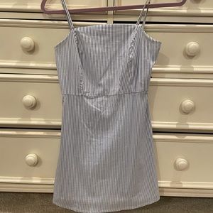 Urban Outfitters Kimichi Blue Blue & White Striped Tank Dress